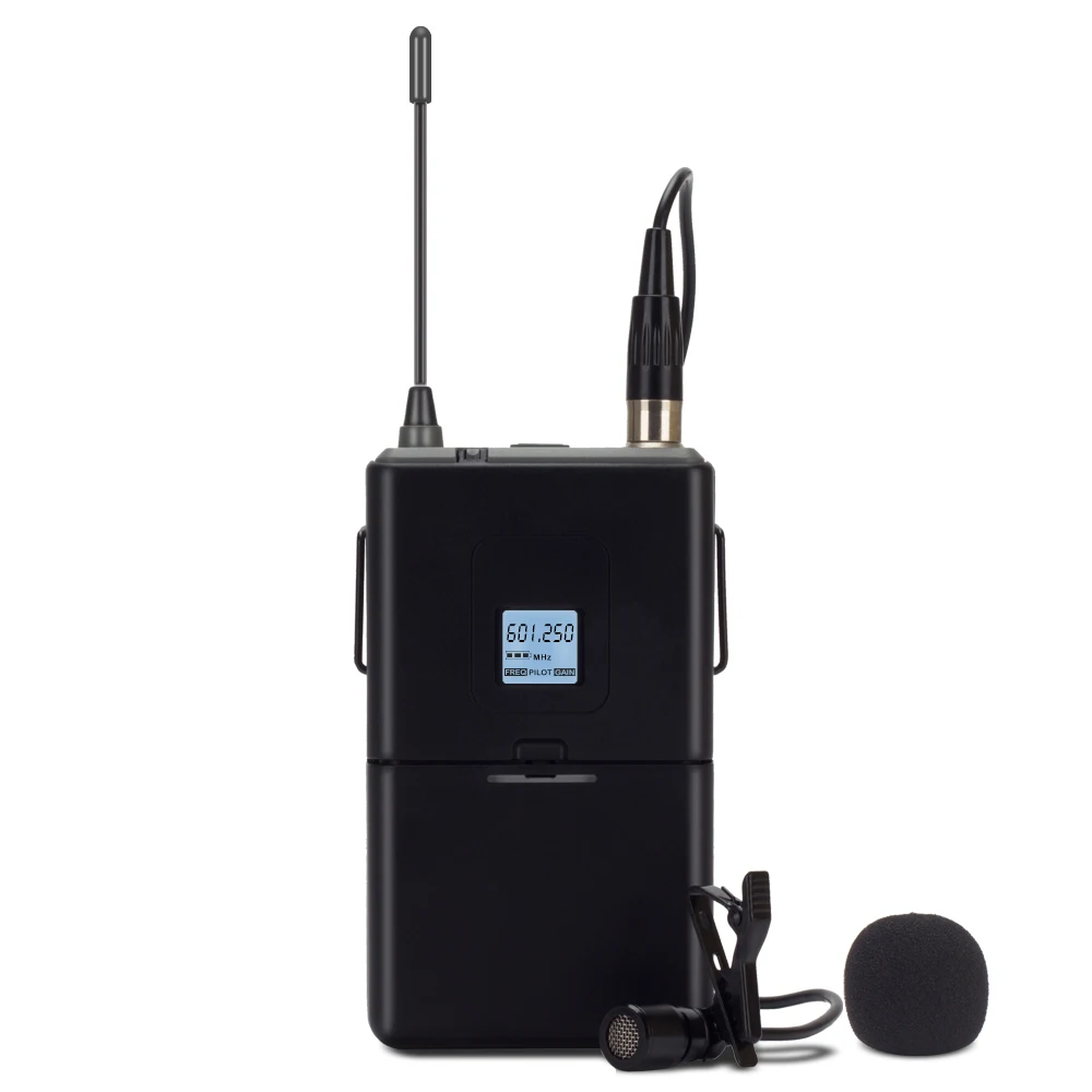 RU-D220 реальный UHF выбор регулируемый микрофон Беспроводная профессиональная система Lavalier Клип гарнитура микрофон