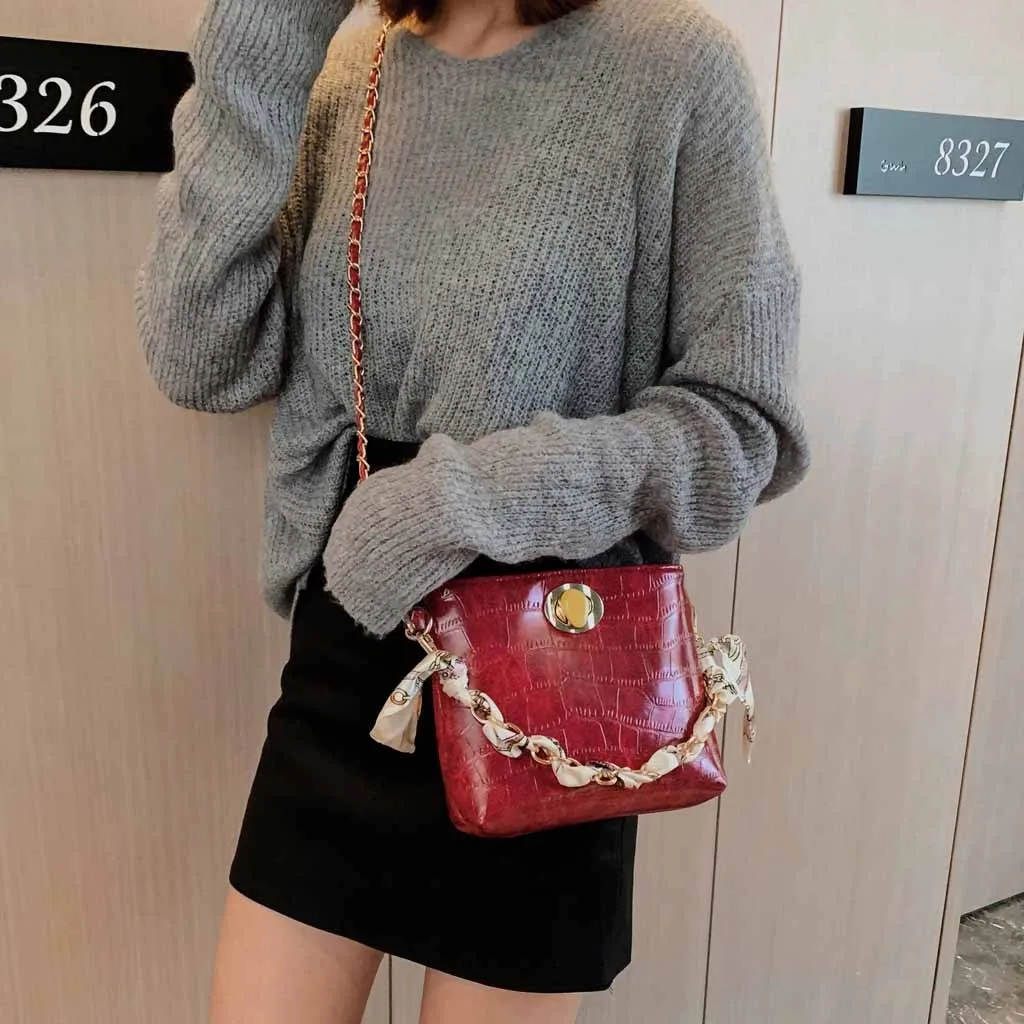 

Elegant Simple Women's Designer Handbag 2020 New Quality PU Leather Women Tote Bag Luxury Stone Pattern Shoulder Crossbody Bags