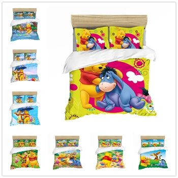 

Free Shipping Home Textiles Winnie Bedding Sets Children King Size Bedding Set Duvet Cover PillowCase Comforter Bedding Sets