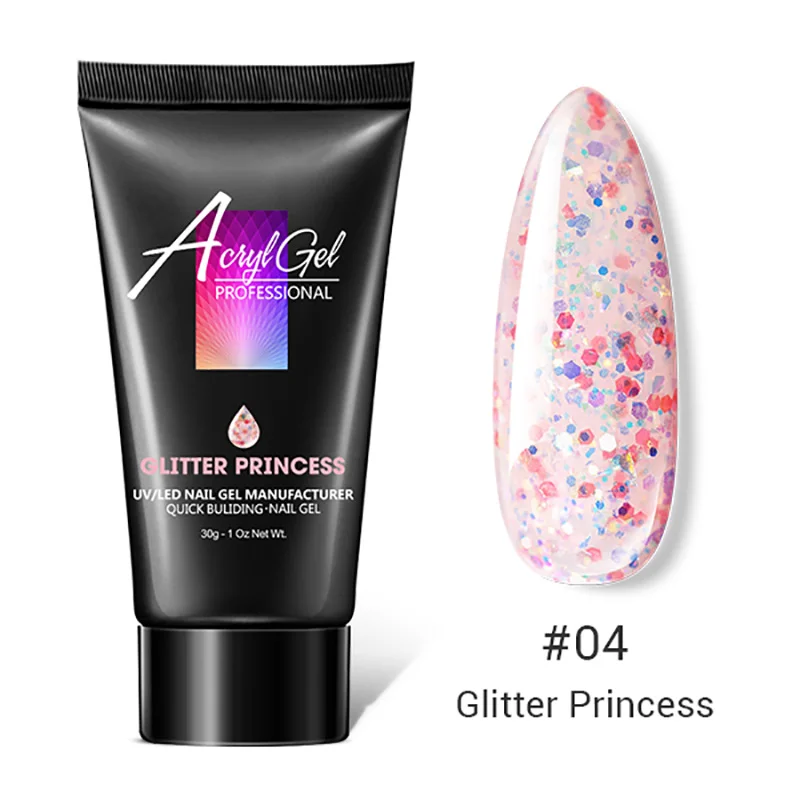 Glitter 04 Lacheer удлиняющий УФ строительный гель для полировки ногтей DIY Дизайн расширение светодиодный лак для ногтей Блестящий удлиняющий гель лак для ногтей - Цвет: Glitter 04