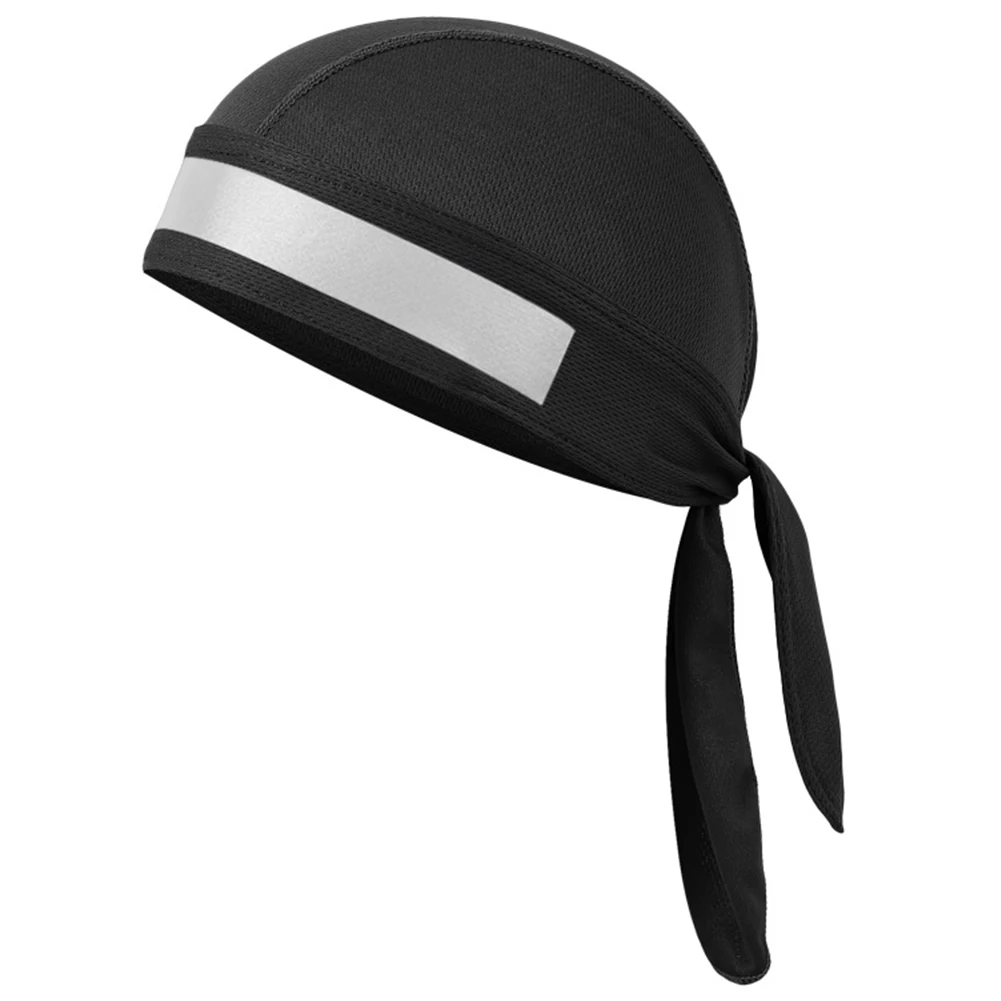 Походная шапочка для езды на открытом воздухе, пиратский головной убор, быстросохнущая Кепка с черепом, дышащая защита от УФ-пота, поглощающая головной убор - Цвет: Черный