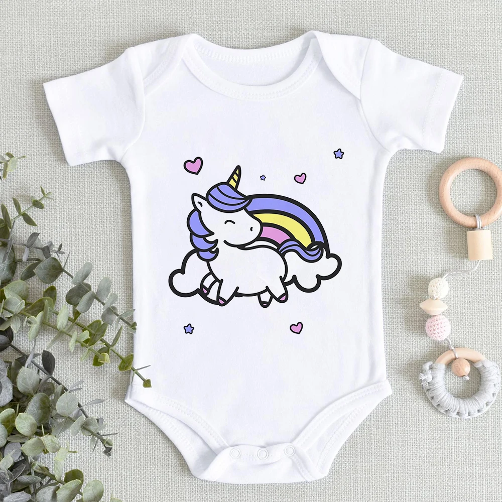 

Pretty Fashion Infant Bodysuit Ropa de bebe niña Newborn Clothes Kawaii Unicorn Baby Girl Romper Harajuku Baby Boy Jumpsuits