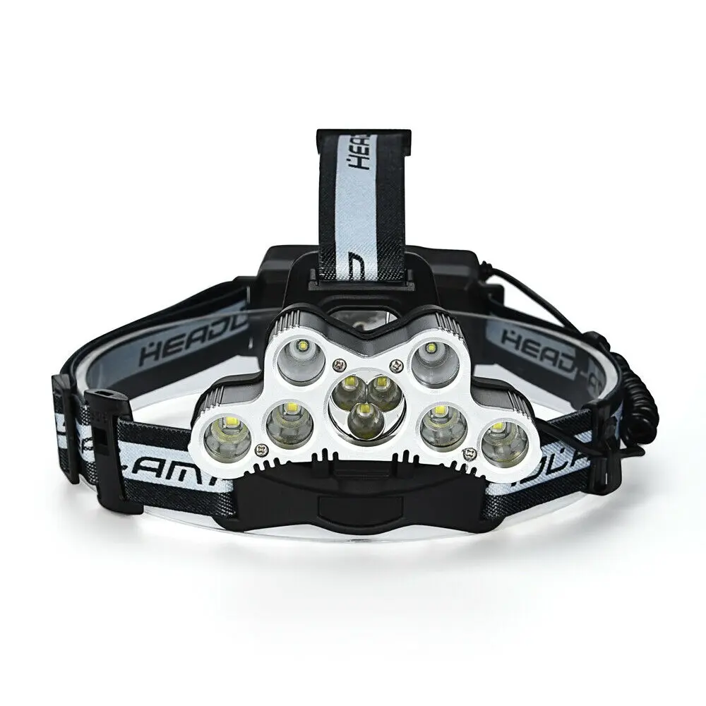 

200000LM Rechargeable 9 LED Headlamp Headlight Flashlight Head Light Lamp Torch