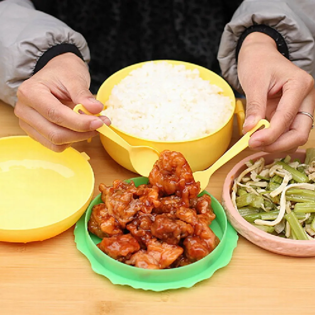 800 мл Портативный Ланч бокс Bento Box для детей двухуровневый гамбургер контейнер еды