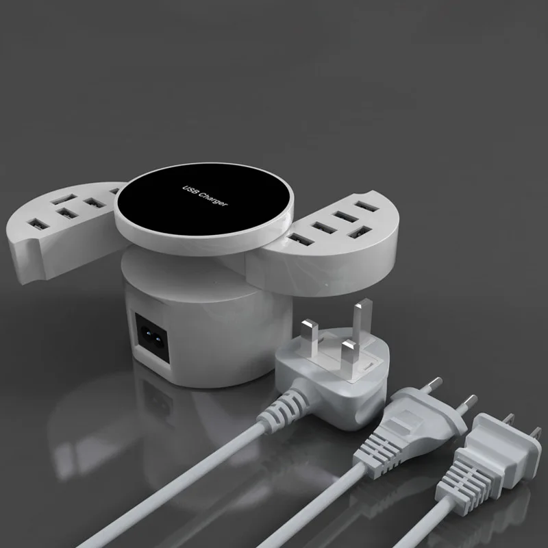 Универсальный 10 Порты USB Зарядное устройство Smart стандарта ЕС США Великобритании