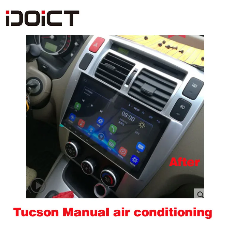 Автомобильный DVD плеер IDOICT Android 8 1 GPS навигация мультимедиа для Hyundai Tucson Radio 2006 2014