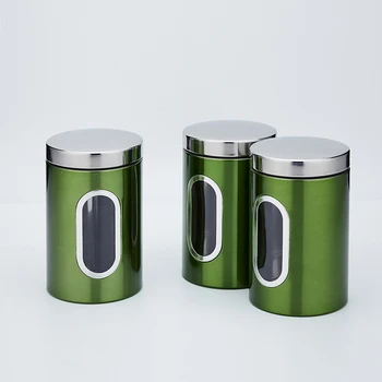 

Cylindrical Kitchen Stainlees Steel Storage Tank with a Visible Can Body Household DTT88