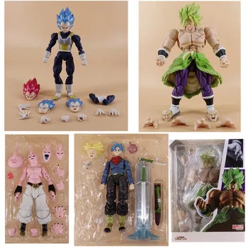 

15cm SHF Dragon Ball Anime Toy Super Saiyan Broly Vegeta Trunks Devil Buu Fierce Battle Action Figure Collectible Model Toys