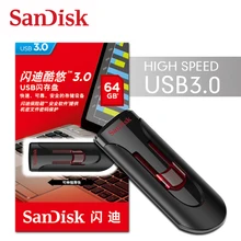 USB флеш-накопитель SanDisk CZ600, 16 ГБ, USB 3,0, 32 ГБ, 64 ГБ, 128 ГБ, 256 ГБ, выдвижной флеш-накопитель для смартфонов, ноутбуков