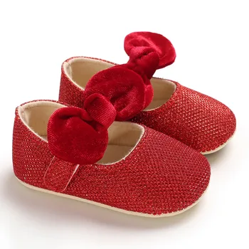 

2019 Fashionable Newborn Infant Baby Girls Boys Bowknot Cute Soft Sole Princess Fist walker Shoes kids shoes Sapato Infantil
