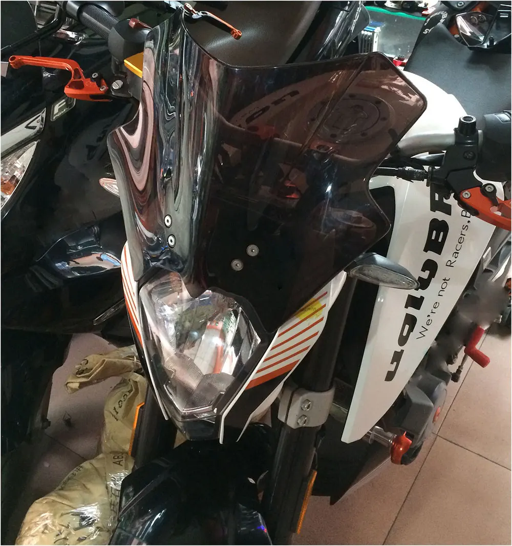 New Duke 390 200 125 Windscreen Windshield Visor Wind Deflector Shield Screen For KTM 390 200 125 Duke 2012 2013