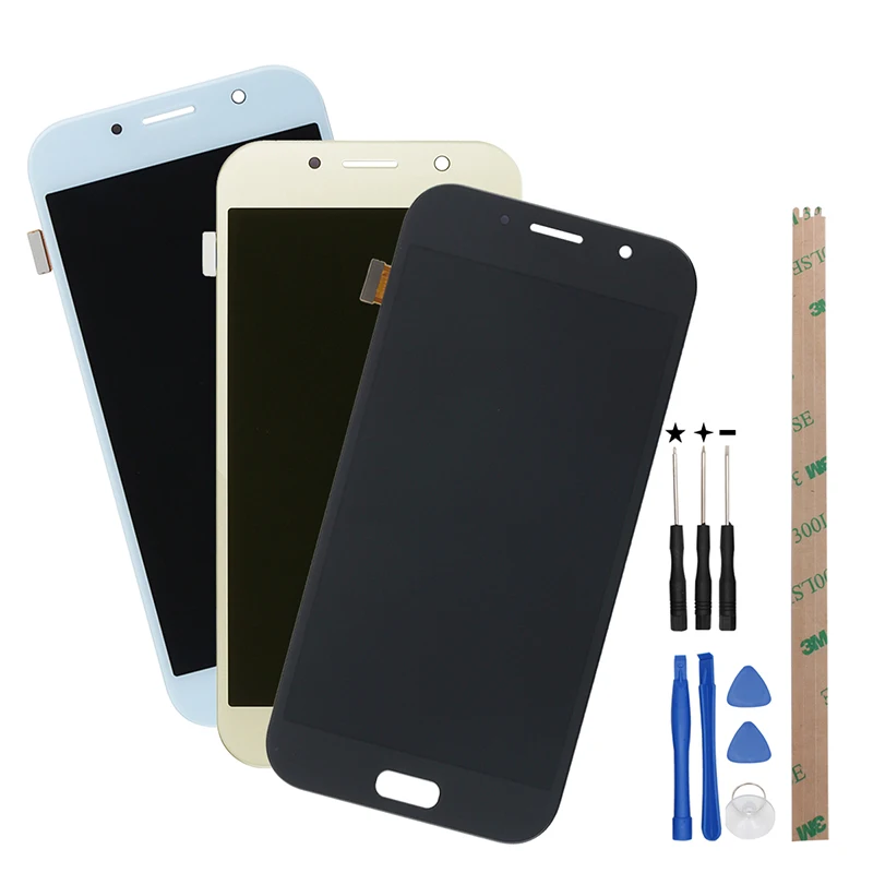 Alesser для Samsung Galaxy A7 A720 A720F A720M A720Y ЖК-дисплей сенсорный экран дигитайзер сборка Аксессуары+ Инструменты