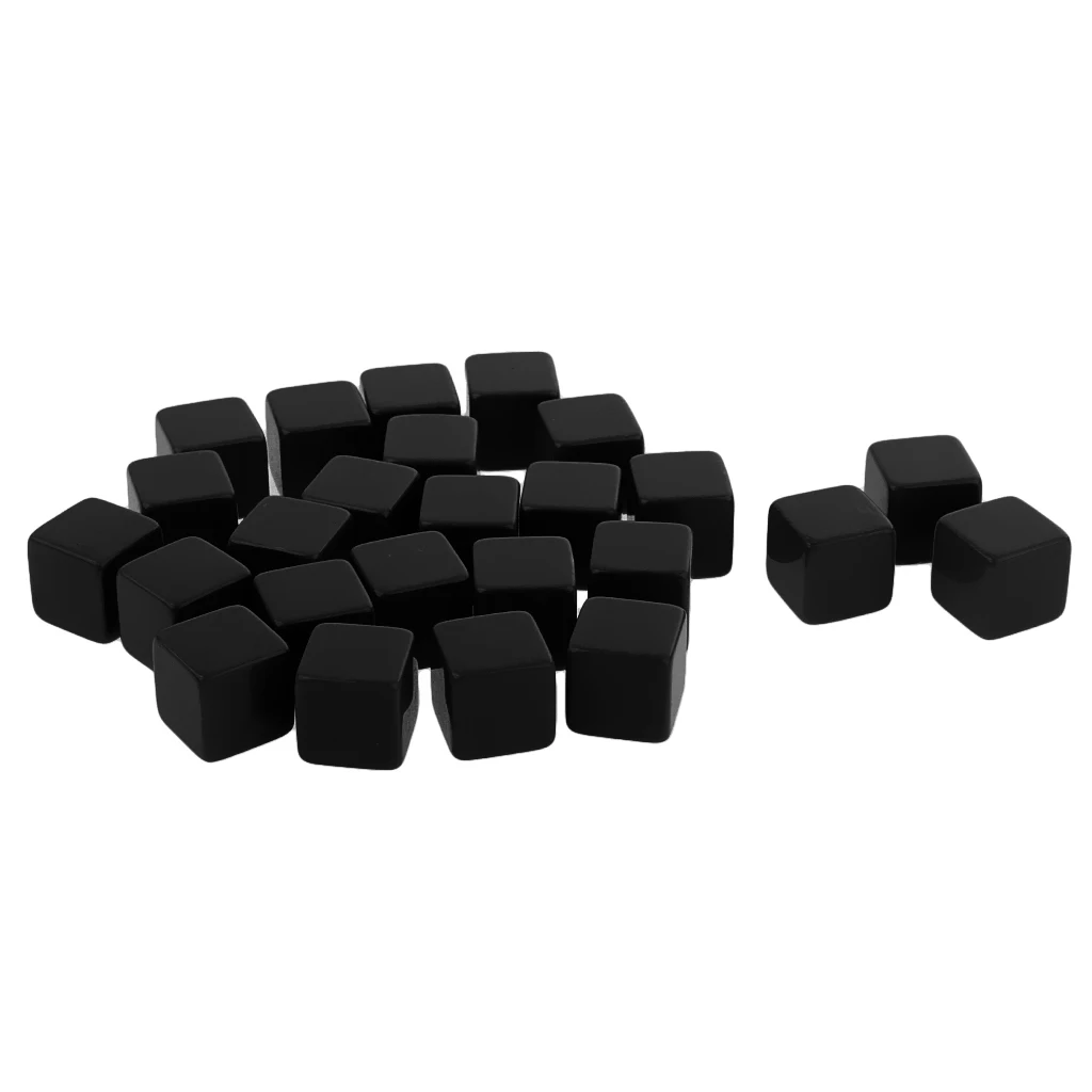 25pcs Blank Dice 6 Sided D6 Dice Set For D&D RPG Party Playing Game Dice Toys