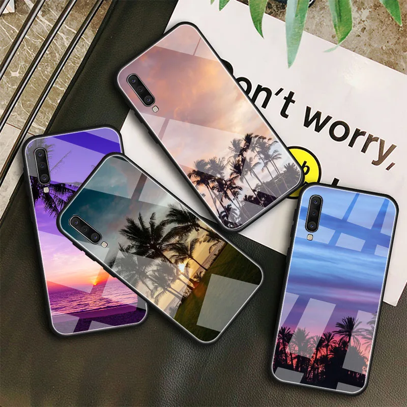 Чехол из закаленного стекла для Samsung A10S A10E A20S A20E A30S A40 A50S A60 A70 A80 A90 A6 A7 A8 | Мобильные