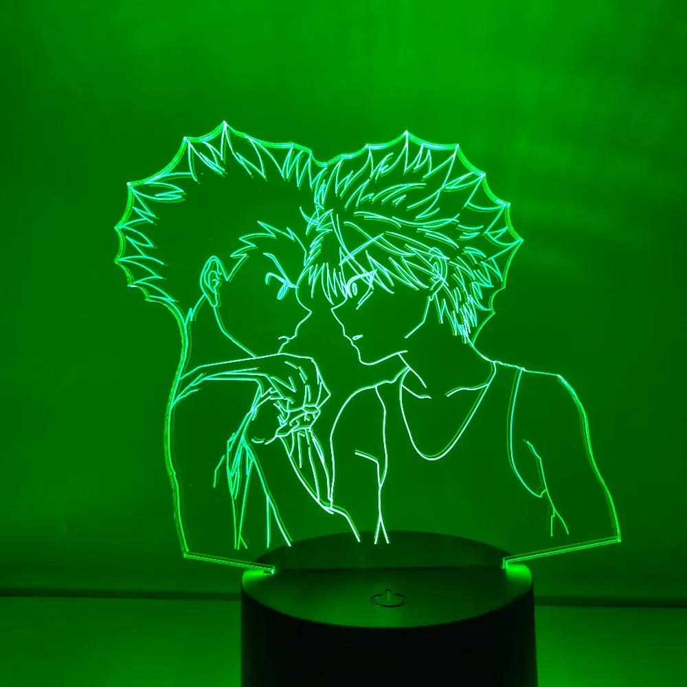 Аниме Охотник X 3d светильник Freecs Killua фигурка СВЕТОДИОДНЫЙ Ночник 3D Новинка