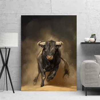 

Canvas Painting Hd Prints Cattle Battlefield Landscape Picture Modern Home Decor Modular Nordic Wall Art Poster For Living Room