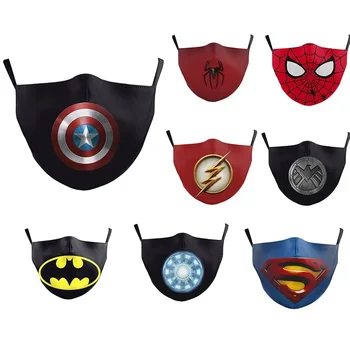 

Disney Marvel Spiderman Captain America Face Mask Kids Anti Dust Mouth Masks Reusable Protective PM2.5 Filter Washable