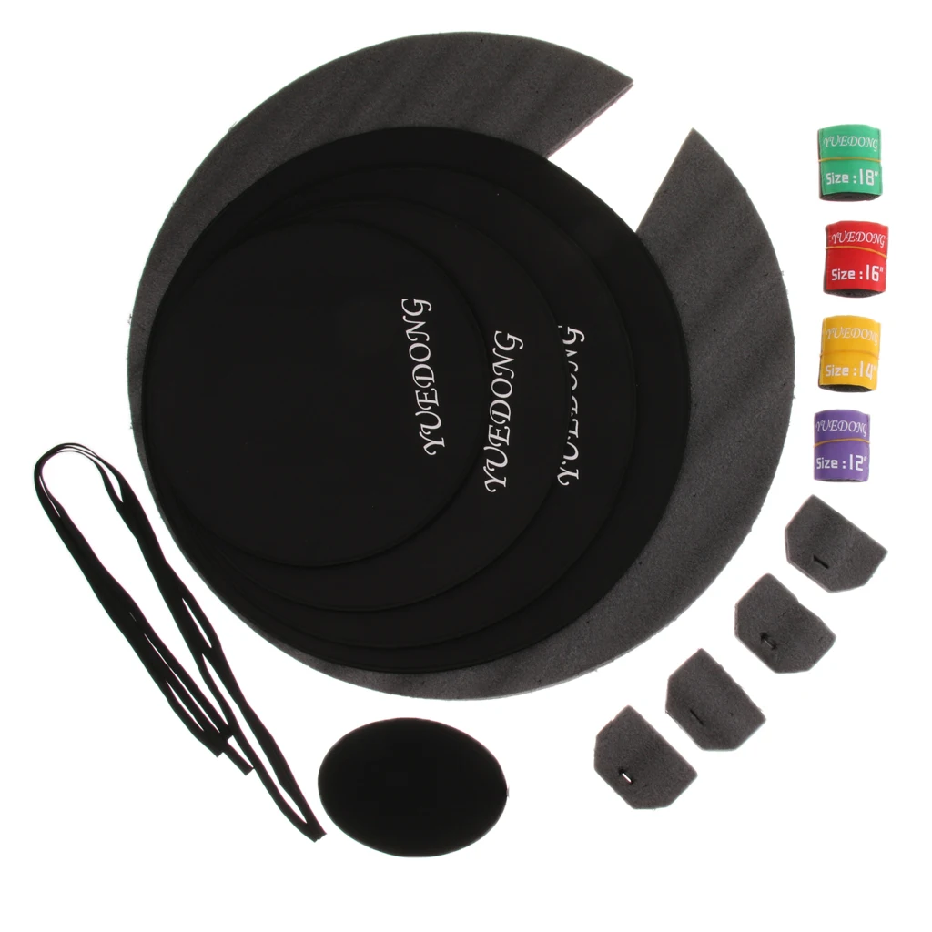 1 Pack Rubber Cymbal/Bass Drum Silencer Dampener Practice Pads Band Mat