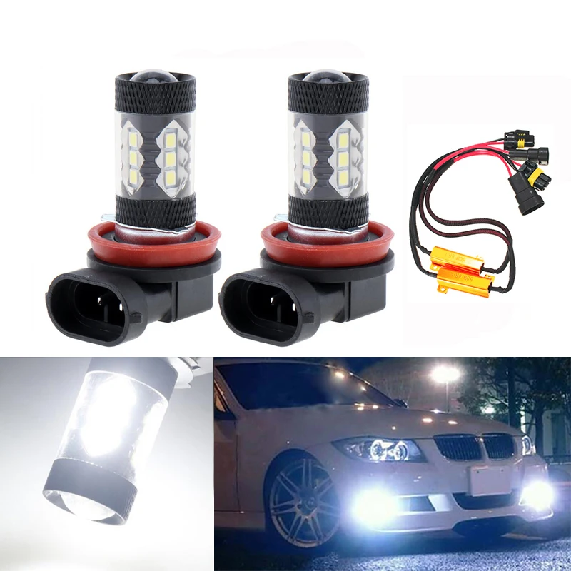 2x H11 3030SMD светодиодный Противотуманные фары DRL светильник лампа без ошибок лампы