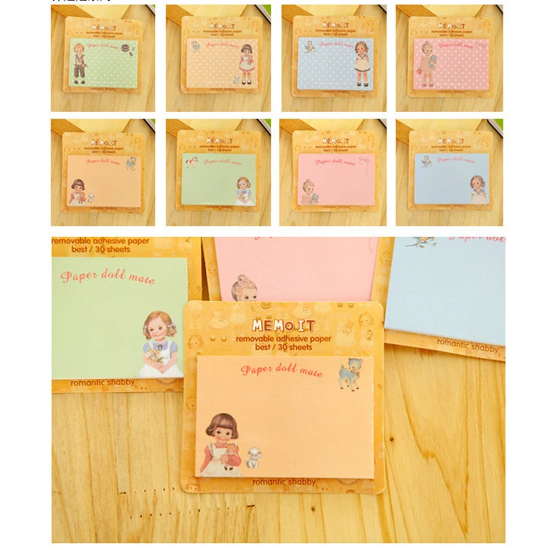 Милый Мишка блокнот для заметок Kawaii Sticky Notes блокнот канцелярский магазин Memopad стационарный планировщик вкладка индекс украшение офиса почтовая девушка