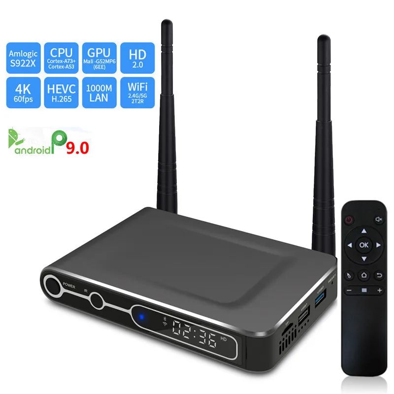 ТВ-приставка S78 Amlogic S922X на Android 9 0 DDR4 4 Гб 32 ГБ Bluetooth 2 ГГц + 5G Wi-Fi 1000M Lan | Электроника