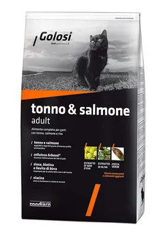 GOLOSI GOLOSI TONNO & SALMONE ADULT for adult cats with tuna, salmon and rice
GOLOSI GOLOSI TONNO & SALMONE ADULT for adult cats with tuna, salmon and rice