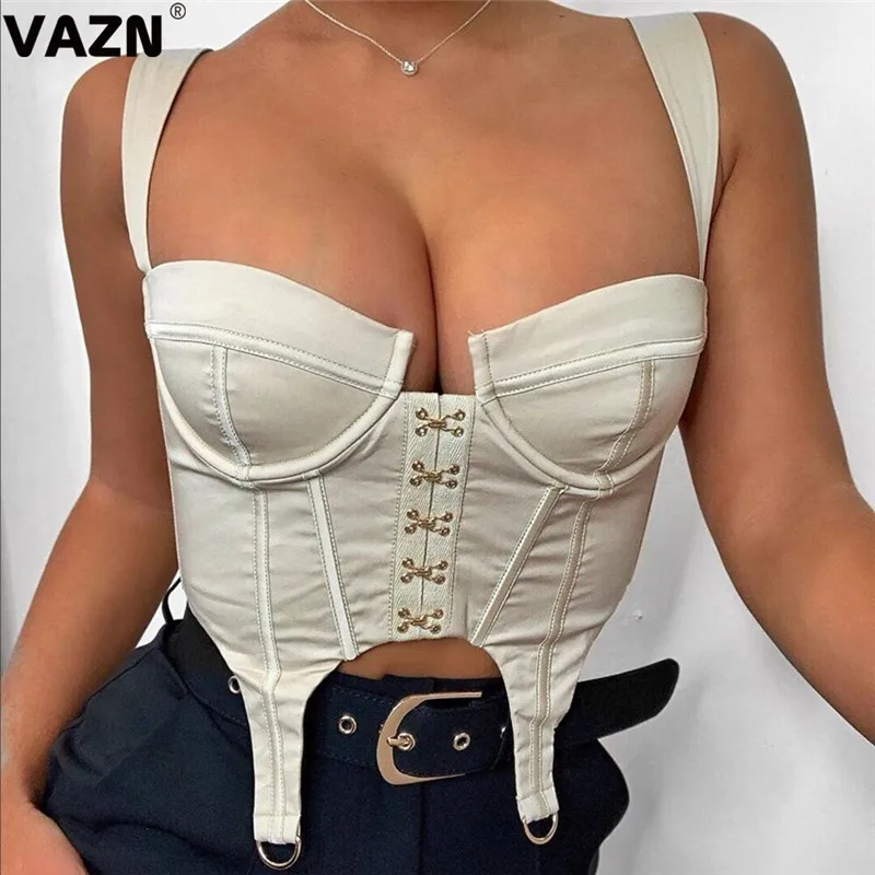 VAZN, хит, ассиметричные, открытые, сексуальные, Клубные, открытые, для молодых, модные, одноцветные, на тонких бретелях, без рукавов, для женщин, тонкие, короткие, на бретелях