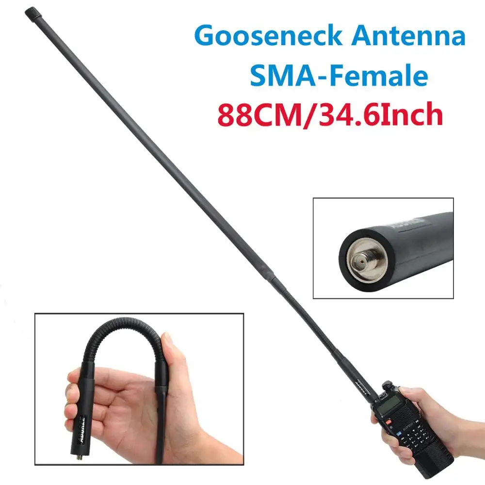 88 см S образная тактическая антенна CS SMA Female VHF/UHF двухдиапазонная для Baofeng UV 5R GT 3 82