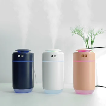 

400ml Mini Portable USB Air Humidifier Ultrasonic Aroma Diffuser With 7 Colors LED Lights Nano Atomizationcar Humidifier