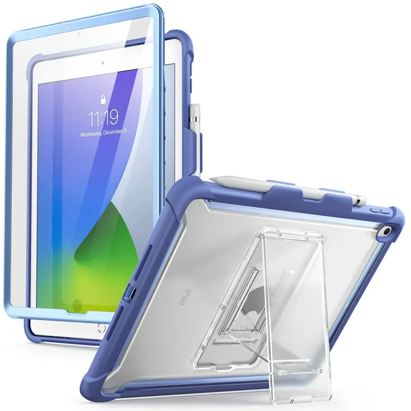 Premium Full-Body iPad Case with Kickstand, Built-in Screen Protector, and Pencil Holder