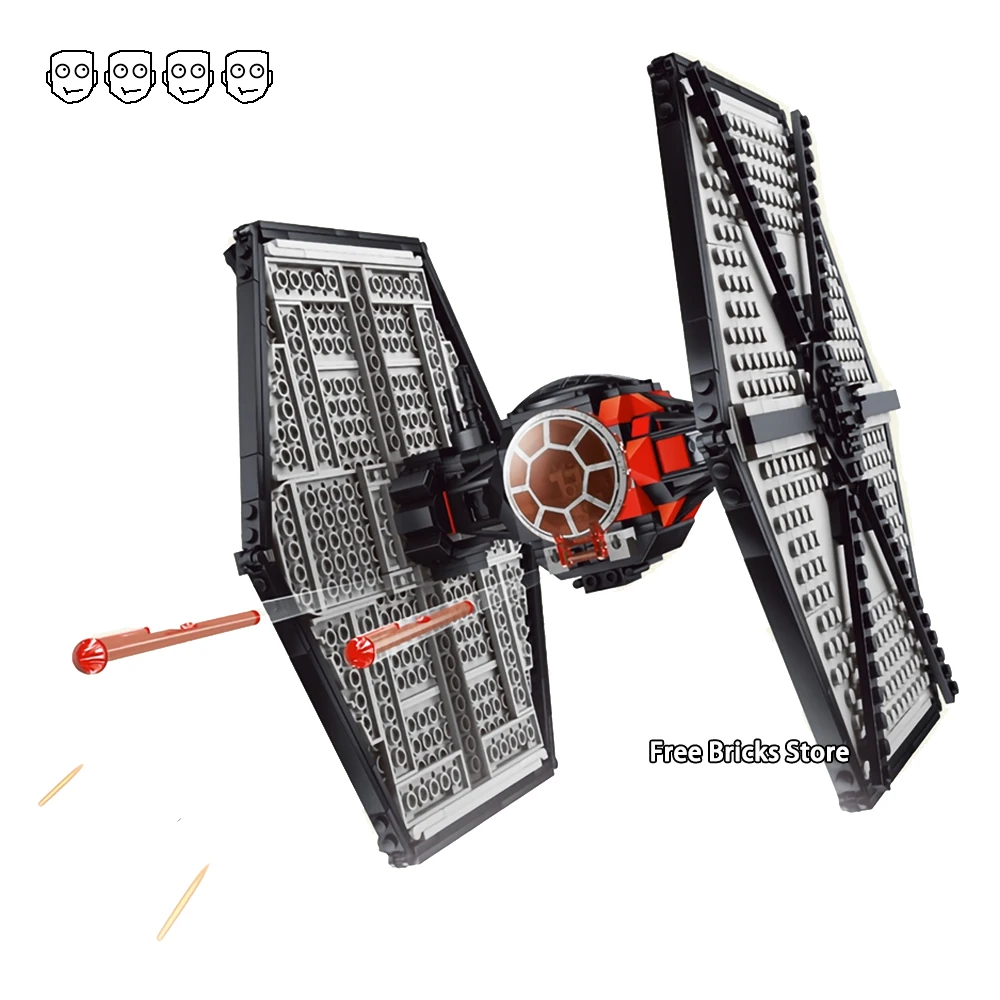 

Fit Star Series Wars First Order Special Forces TIE Fighter 4 Figures DIY Educational Building Blocks Toy For Children Gift LELE