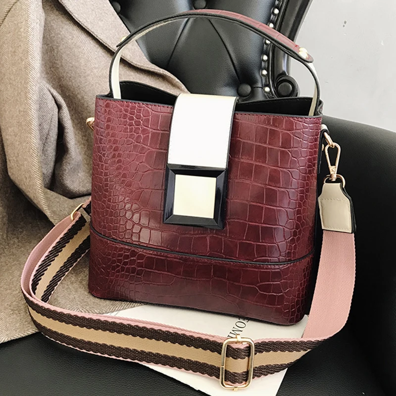 Mododiino сумка-ведро из крокодиловой кожи сумка-мессенджер искусственной Сумка