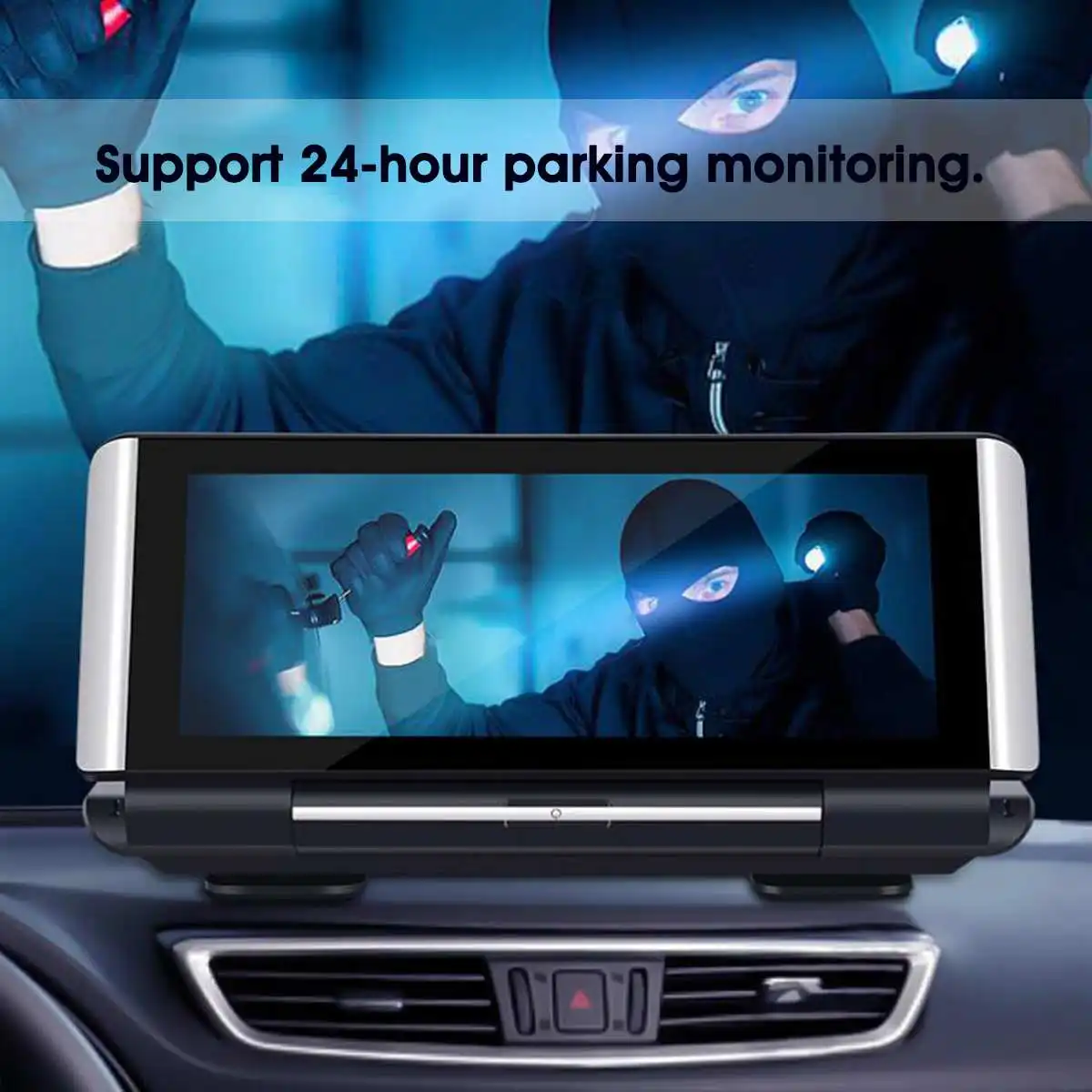 " 10" lcd 1080P HD камера заднего вида с 4 датчиками, Автомобильный видеорегистратор с двумя объективами, видеорегистратор, камера заднего вида, gps парковочный радар, сигнализация