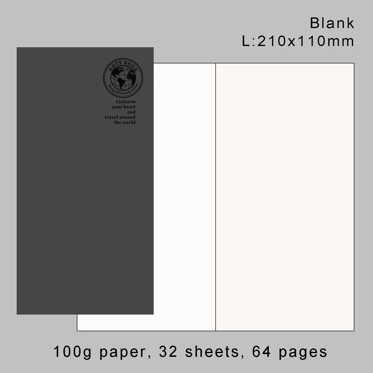 L Blank Fromthenon винтажный планировщик вставка наполнитель бумага для Midori путешественников Блокнот Журнал паспорт Крафт Дневник точечный ежедневный - Color: L Blank
