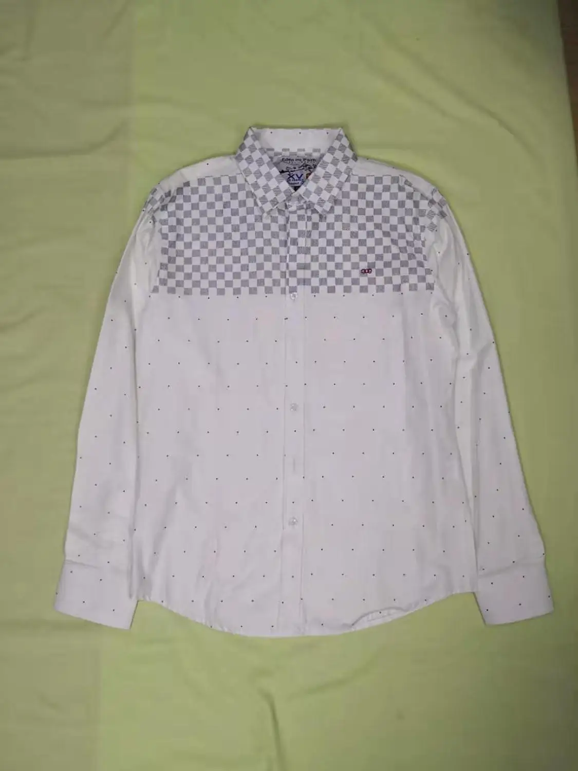 Рубашка с вышивкой, camisa masculina, мужские рубашки с длинным рукавом, хлопок, Social hombre eden park faconnable Сорочки мужские - Цвет: 4