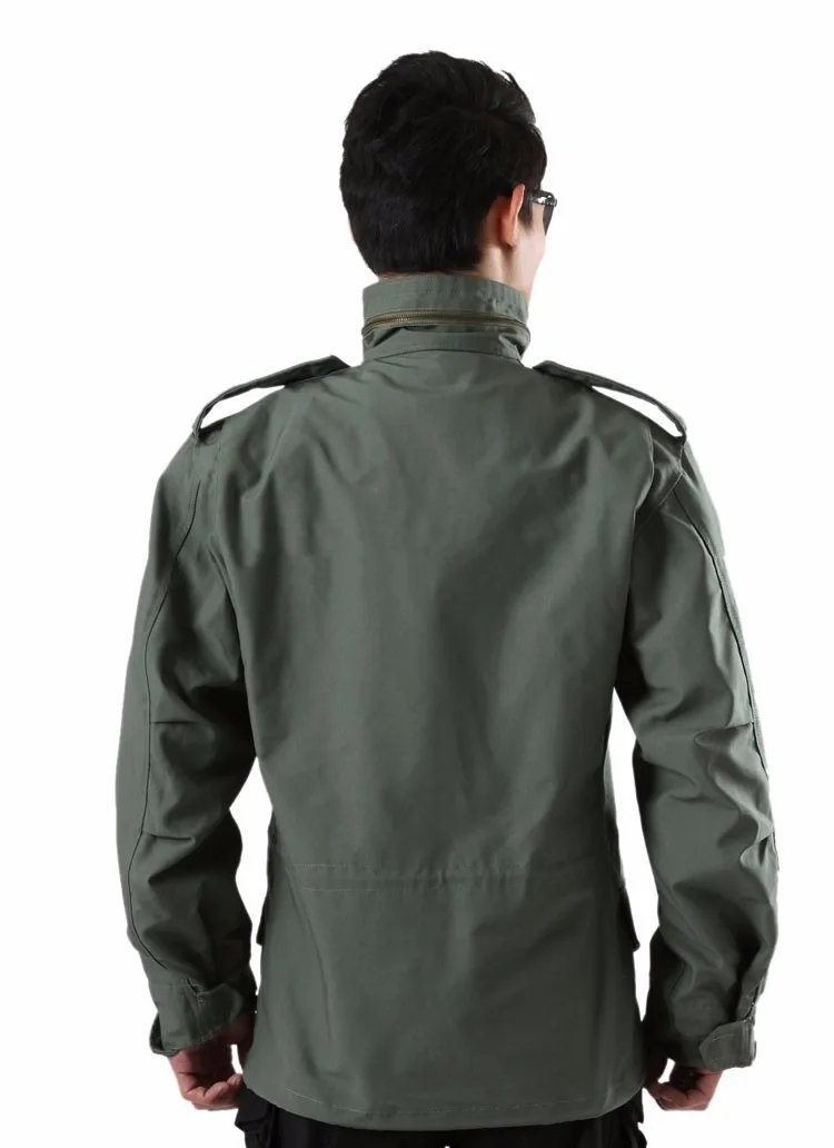 Мужская армейская Военная тактическая куртка M65 для кемпинга со съемной подкладкой, мужские куртки, пальто с несколькими карманами и капюшоном, пальто пилота