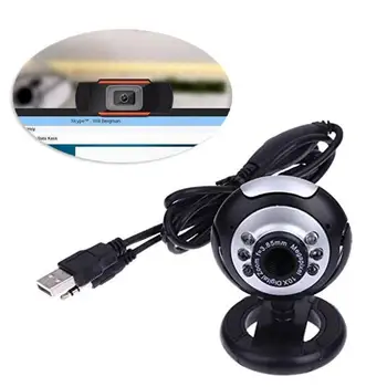 

Computer Camera USB 2.0 Night Vision Free Drive Clip Camera LED HD Camera Night Vision Function Built-In Microphone