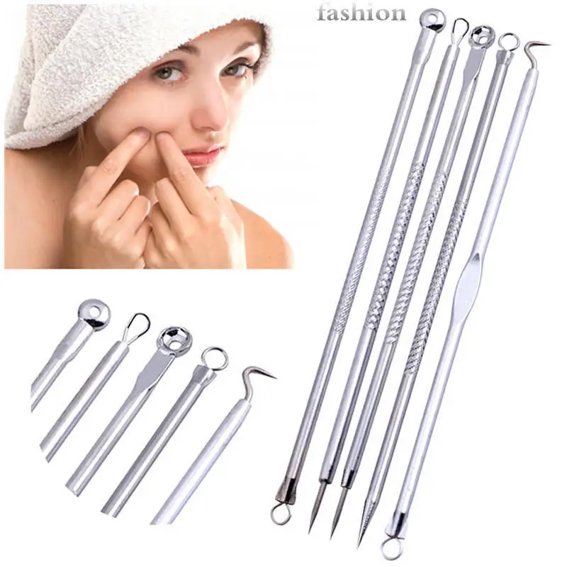 5 шт./компл. инструмент для ухода за кожей лица из нержавеющей стали удаления акне