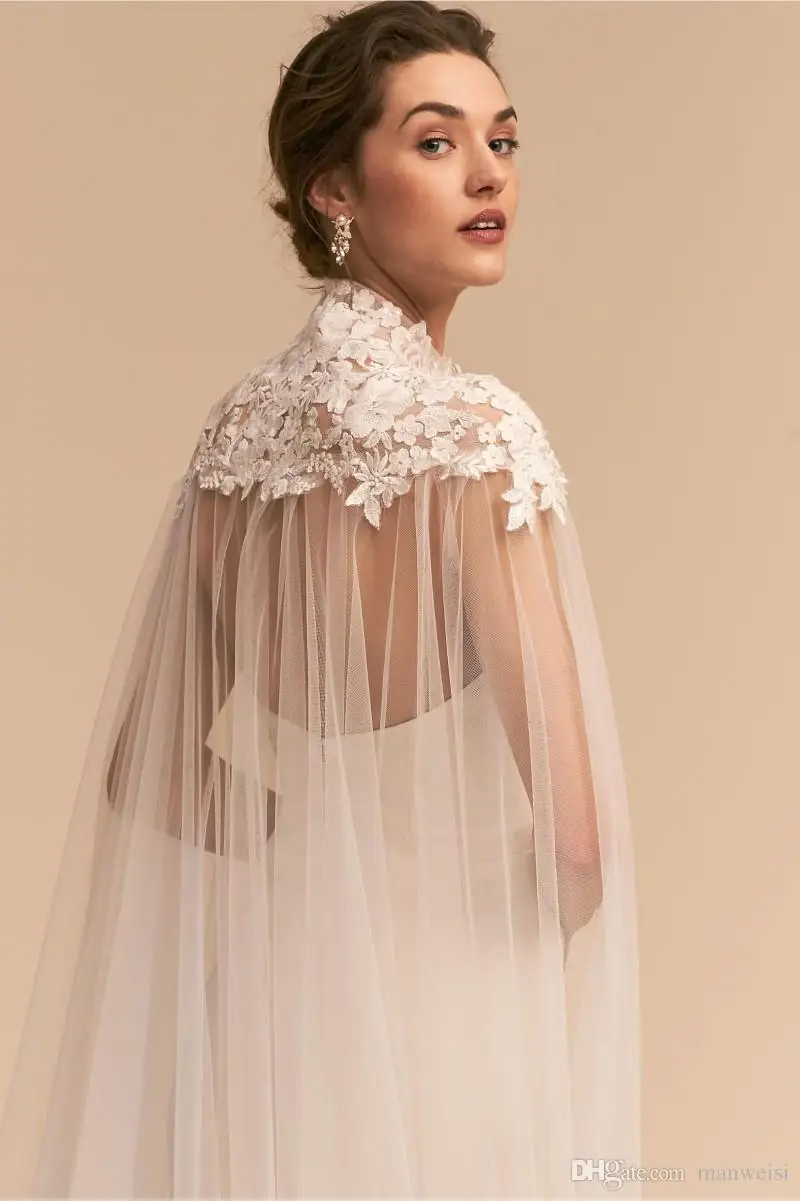 newest-tulle-long-high-neck-wedding-cape-lace-jacket-bolero-wrap-white-ivory-women-bridal-accessories-custom-made (3)
