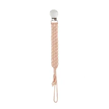 

2020 New Pacifier Clips Cotton Teether Soother Chain Braided Dummy Clips for Baby Infant