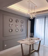 Lamp.led-Light Iron-Glass Bubbles Golden-Chandelier Postmodern Dinning-Room for Foyer