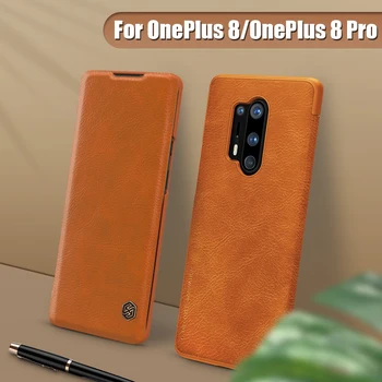 

For OnePlus 8 Pro case 6.78 NILLKIN Vintage Qin Flip Cover wallet PU leather PC back cover For One Plus 8 One Plus 8 Pro case