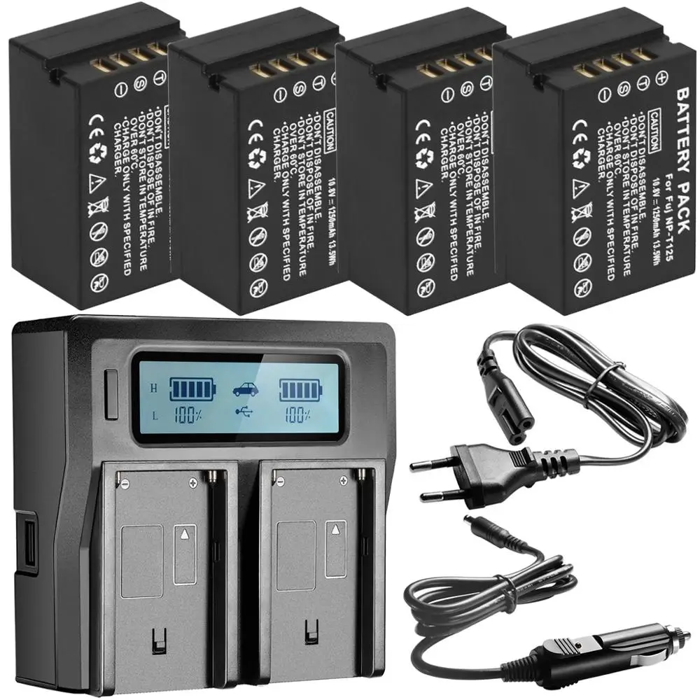 Per Fujifilm Np-T125 Np T125 Batteria Bc-T125 Caricabatteria Per Fujifilm Gfx 50S Gfx50S Gfx 50R Gfx50R Gfx 100 Vg-Gfx1 Grip