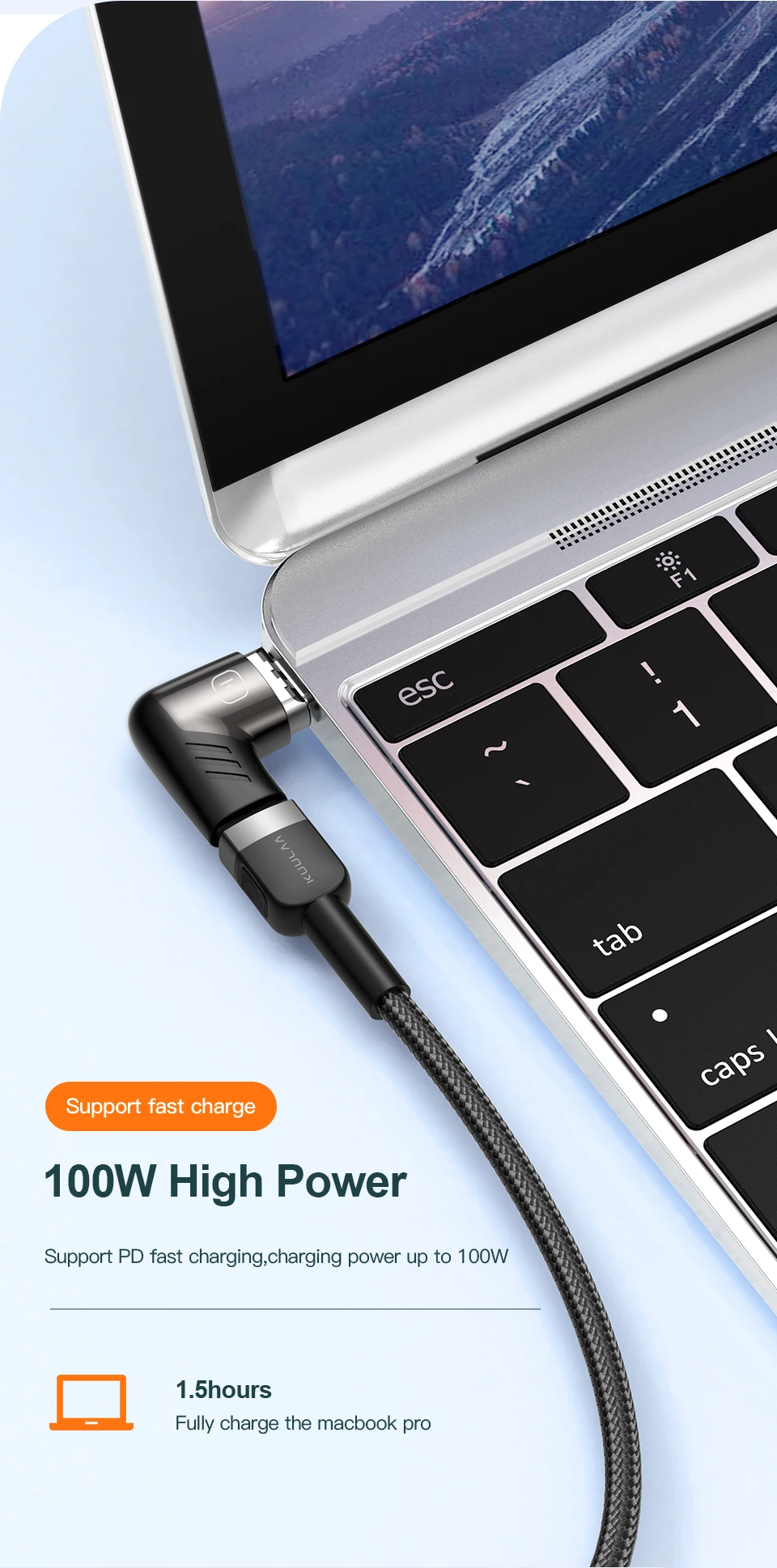100W Magnetic Type-C Adapter Female to Male Kuulaa