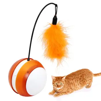 

Tumbler Electric Funny Cat Stick Turntable Teasing Interactive Toy with Fluffy