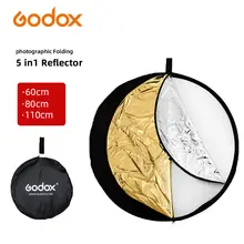 GODOX 24 "60 см/80 см 110 см 5 в 1 Портативный складной светильник круглый фотоотражатель мембраны для студийного фотоаппарата GODOX 24 "60 см/80 см 110 см 5 в 1 Портативный складной светильник круглый фотоотражатель мембраны для студийного фотоаппарата