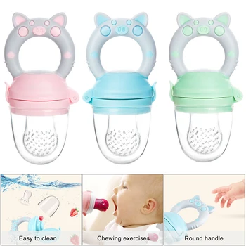 

Silicone Baby Pacifier Feeder Cartoon Animal Infant Nipple Holder Newborn Fruit pacifier Tetine Silicona nipple Soother Nipples