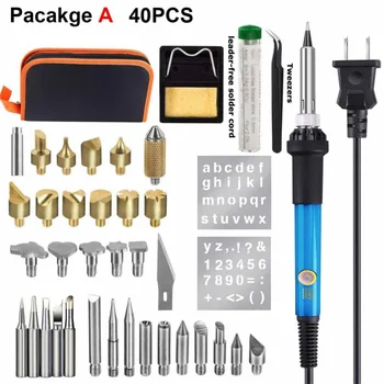 

High Quality Carving Burner Soldering Iron Kit Electronics Wood Welding Woodwork Tool Set 60W