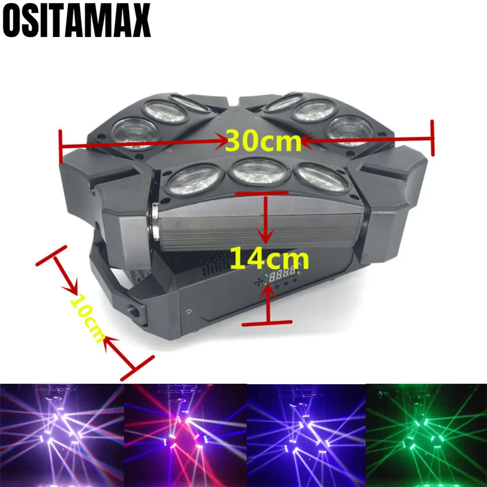 N09A 9X10W RGBW 4IN1 2 шт. 9 глаз светодиодный луч паук движущаяся голова светильник 9x10 Вт RGBW профессиональный сценический DJ высокий луч для дискотеки шоу концертный ночной клуб - Цвет: N09A 9X10W RGBW 4IN1