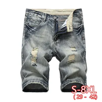 

2020 Summer New Men's Stretch Short Masculino Jeans Fashion Casual Slim Cotton Denim Shorts Male Clothes